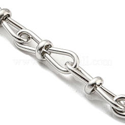 Anlaufgeschütztes Gliederkettenarmband aus 304er Edelstahl mit Schleife&nbsp;BJEW-C042-06P