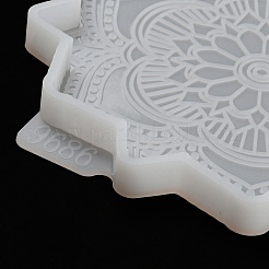 Moule en silicone pour dessous de verre de fleur de mandala&nbsp;LS-DIY-K072-05B