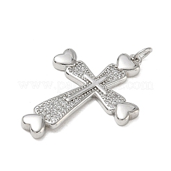Pendentifs en laiton zircon cubique transparent&nbsp;CU-CBA9234-10P