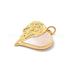 Pendentifs avec zircon cubiques à micro-pavés en laiton&nbsp;KK-K302-20D-G