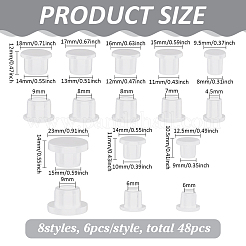 48 pz 8 stili di tappi terminali in silicone&nbsp;FIND-FG0004-54A
