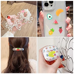 30 Stück 10 Stile Obst opake Harz Decoden Cabochons&nbsp;RESI-YW0002-01