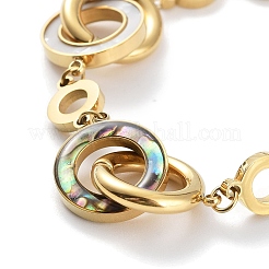 Bracelet à maillons entrelacés en acier inoxydable 304 avec placage ionique (IP)&nbsp;BJEW-F466-01G