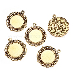 Zink Legierung Anhänger Fassungen für Cabochon & Strass&nbsp;PALLOY-A15290-AG-FF