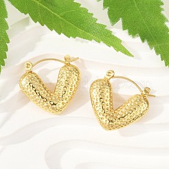 Boucles d'oreilles créoles en acier inoxydable 304 pour femmes&nbsp;EJEW-U046-06B-G