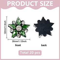 20 accessorio per abbigliamento a forma di stella&nbsp;PATC-ME0001-01B
