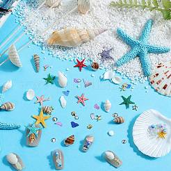 Décoration d'ongles sur le thème de l'océan avec coquillages naturels&nbsp;MRMJ-CP0001-34A