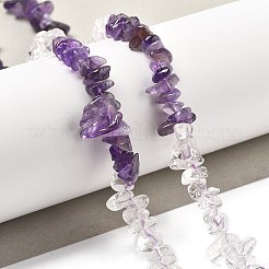 Stränge natürlicher Quarzkristall- und Amethystperlen&nbsp;G-L610-A27-01