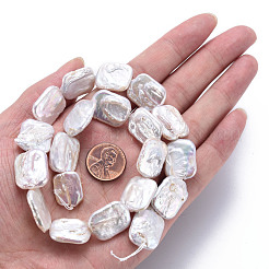 Chapelets de perles en Keshi naturel&nbsp;PEAR-S020-K05