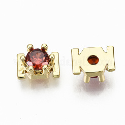 Micro ottone spianare cabochons zirconi&nbsp;KK-S061-48G-E-NR