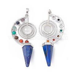 7 Chakra natürlicher Lapislazuli große Anhänger&nbsp;G-F733-02D