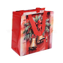 Sacs fourre-tout rectangulaires en tissu non tissé imprimé de Noël&nbsp;ABAG-P015-03C