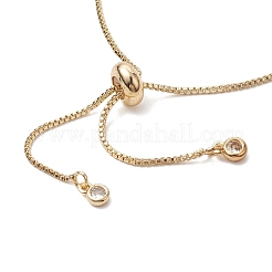 Braccialetti in silder con ciondoli a forma di croce in ottone e cuore di semi di vetro&nbsp;BJEW-MZ00056