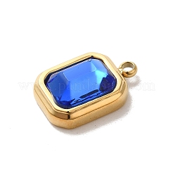 Pendentifs en verre en acier inoxydable 304&nbsp;STAS-L022-062G-07
