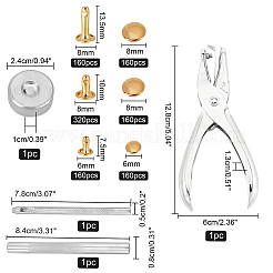 Set di rivetti in ferro&nbsp;DIY-WH0210-07