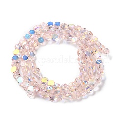 Transparentes perles de verre de galvanoplastie brins&nbsp;GLAA-Q099-I01-10