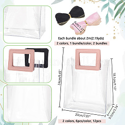 12 Stück 2 Farben PVC-Geschenktüten aus Kunststoff&nbsp;ABAG-NB0002-07