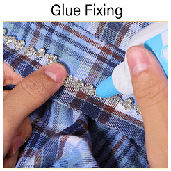 3.7 m lange Blumenkette aus Glas-Strass und Eisenbechern&nbsp;DIY-GL0006-10
