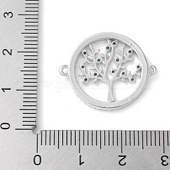 Breloques connecteurs arbre de vie en laiton micro pavé de zircones cubiques&nbsp;KK-C086-10P