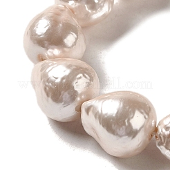 Fili di perle di imitazione in vetro elettroplaccato&nbsp;BSHE-G035-01A-07-1