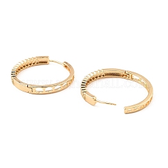 Ottone zirconi Orecchini a cerchio&nbsp;EJEW-D078-22KCG