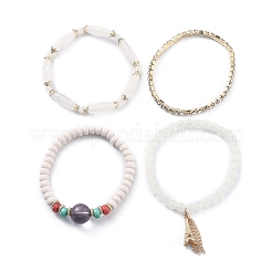 Chaîne de coupe en strass en alliage et ensembles de bracelets extensibles multicouches&nbsp;BJEW-H533-03A