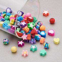 240pcs 8 Arten handgemachte Polymer-Ton-Perlen&nbsp;CLAY-CD0001-07