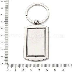 Drehbare Legierung Rohling Schlüsselanhänger Cabochon-Einstellungen&nbsp;KEYC-F041-03P
