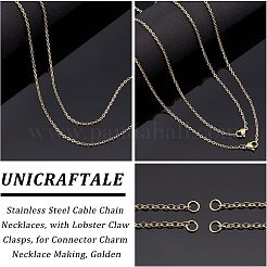 Halbfertige 304 Edelstahl-Kabelkettenhalsketten&nbsp;STAS-UN0038-66G