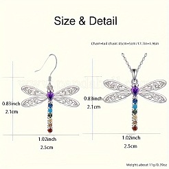 Libelle Legierung Strass Anhänger Halsketten & baumeln Ohrringe Sets&nbsp;FS-WGD83DF-01