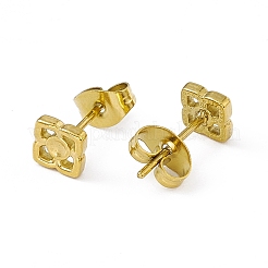 Orecchini a bottone in acciaio inossidabile 304 con placcatura sotto vuoto in PVD&nbsp;EJEW-P212-14G
