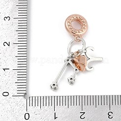 Messinganhänger mit Zirkonia-Perlen&nbsp;KK-Q015-01C