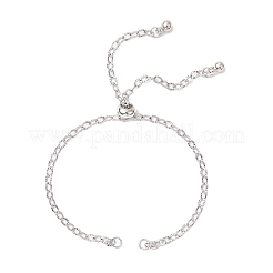 2 Stück 2 Farben 304 Edelstahl strukturierte Kabelkette Schieber Armbandherstellung&nbsp;AJEW-JB01343