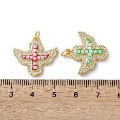 Ottone micro spianare pendenti zirconi&nbsp;KK-C045-21G