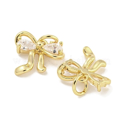 Ciondoli in ottone con zirconi trasparenti con anellini&nbsp;KK-Q820-09G
