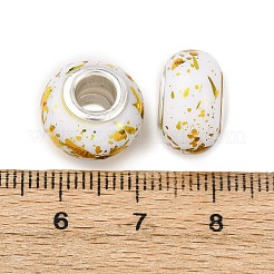 Perline europee rondelle in resina opaca&nbsp;RESI-Z046-01