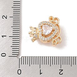 Micro pavè di perle di zirconi cubici in ottone dorato&nbsp;KK-B100-036G