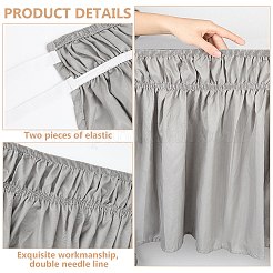 Jupes de lit ajustables en polyester&nbsp;AJEW-WH20022-10C-01