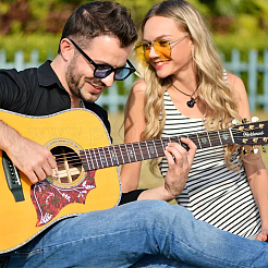 4 Stück Halsketten-Set mit Anhängern aus natürlichem Dalmatiner-Jaspis und Legierung im 4-Stil mit Stern- und Gitarrenmotiv und gewachsten Polyesterkordeln&nbsp;NJEW-FI0001-16
