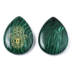 Ciondoli malachite sintetici&nbsp;G-T122-73G