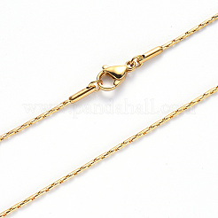 Collana con catena a maglie Boston in acciaio inossidabile 304 con placcatura sotto vuoto in PVD&nbsp;NJEW-S420-005B-G