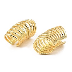 Orecchini con polsino diviso in ottone placcato a cremagliera&nbsp;EJEW-L261-008G
