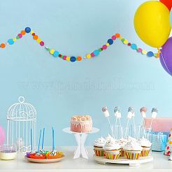 Caballetes de exhibición de postres redondos de acrílico&nbsp;ODIS-WH0079-009