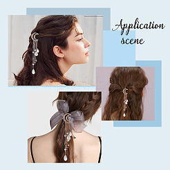 4 fermaglio per capelli a scatto in lega bicolore&nbsp;PHAR-GF0001-01