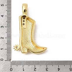 Pendenti in zirconi cubici trasparenti in micro pavè di ottone&nbsp;KK-H267-049G