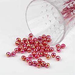 Facettierte bunte umweltfreundliche runde Perlen aus Polystyrolacryl&nbsp;SACR-K001-6mm-6