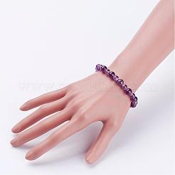 Bracelets extensibles en améthyste naturelle&nbsp;BJEW-JB02859-03