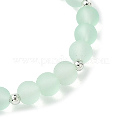 Perle di vetro trasparenti e smerigliate elastiche&nbsp;BJEW-JB11494-03