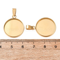 Pendentifs cabochons en acier inoxydable 304&nbsp;STAS-L282-010G-07