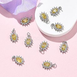 Pendentifs en laiton Shegrace sertis de micro-pavés de zircone cubique&nbsp;XGRQ2O689-446C-P